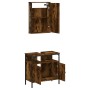 Set de muebles baño 2 pzas madera contrachapada roble ahumado de , Muebles de baño - Ref: Foro24-3214777, Precio: 100,95 €, D...