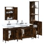 Set de muebles baño 4 pzas madera contrachapada roble ahumado de , Muebles de baño - Ref: Foro24-3214812, Precio: 247,03 €, D...