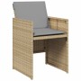 Garden armchairs with cushions 4 units beige synthetic rattan mix by , Garden chairs - Ref: Foro24-4007441, Price: 214,74 €, ...