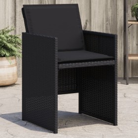 Garden chairs with cushions 4 units black synthetic rattan by , Garden chairs - Ref: Foro24-4007436, Price: 208,52 €, Discoun...