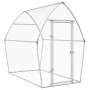 Chicken cage silver galvanized steel 200x105x182 cm by , Cages and habitats for small animals - Ref: Foro24-172555, Price: 11...