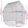 Chicken cage silver galvanized steel 200x105x182 cm by , Cages and habitats for small animals - Ref: Foro24-172555, Price: 11...