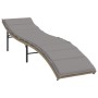 Lounger with beige synthetic rattan cushion 55x199x50 cm by , Loungers - Ref: Foro24-368249, Price: 125,99 €, Discount: %