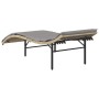 Lounger with beige synthetic rattan cushion 55x199x50 cm by , Loungers - Ref: Foro24-368249, Price: 125,99 €, Discount: %