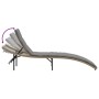 Lounger with beige synthetic rattan cushion 55x199x50 cm by , Loungers - Ref: Foro24-368249, Price: 125,99 €, Discount: %