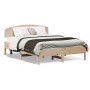 Bed frame with solid pine wood headboard 140x190 cm by , Beds and slatted bases - Ref: Foro24-3207225, Price: 155,87 €, Disco...