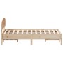 Bed frame with solid pine wood headboard 120x190 cm by , Beds and slatted bases - Ref: Foro24-3207233, Price: 144,43 €, Disco...