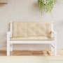 Garden bench cushions 2 pcs beige Oxford fabric 120x50x7 cm by , Cushions for chairs and sofas - Ref: Foro24-361681, Price: 4...