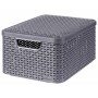 Curver Storage boxes with lid Style 3 units M anthracite gray by Curver, Storage baskets - Ref: Foro24-427234, Price: 62,99 €...