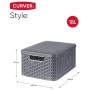 Curver Storage boxes with lid Style 3 units M anthracite gray by Curver, Storage baskets - Ref: Foro24-427234, Price: 62,99 €...