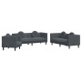 Dark gray velvet 3-piece sofa set with cushions by , Sofas - Ref: Foro24-3209248, Price: 689,35 €, Discount: %