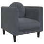 Dark gray velvet 3-piece sofa set with cushions by , Sofas - Ref: Foro24-3209248, Price: 689,35 €, Discount: %