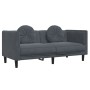 Dark gray velvet 3-piece sofa set with cushions by , Sofas - Ref: Foro24-3209248, Price: 689,35 €, Discount: %