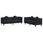 2-teilige Sofagarnitur aus schwarzem Samt mit Kissen von , Sofas - Ref: Foro24-3209262, Preis: 597,57 €, Rabatt: %