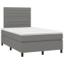 Box spring bed with dark gray fabric mattress 120x190 cm by , Beds and slatted bases - Ref: Foro24-3269889, Price: 404,42 €, ...