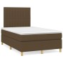 Box spring bed with dark brown fabric mattress 120x190 cm by , Beds and slatted bases - Ref: Foro24-3269947, Price: 404,42 €,...