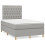 Box spring bed with light gray fabric mattress 120x190 cm by , Beds and slatted bases - Ref: Foro24-3269951, Price: 428,24 €,...