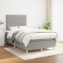 Box spring bed with light gray fabric mattress 120x190 cm by , Beds and slatted bases - Ref: Foro24-3269951, Price: 428,24 €,...