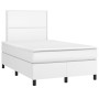 Cama box spring con colchón cuero sintético blanco 120x190 cm de , Camas y somieres - Ref: Foro24-3269972, Precio: 423,40 €, ...