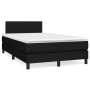 Box spring bed with mattress and LED lights black fabric 120x190 cm by , Beds and slatted bases - Ref: Foro24-3270055, Price:...