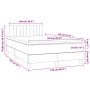 Boxspringbett mit Matratze und LED-Leuchten aus schwarzem Stoff 120x190 cm von , Betten und Lattenroste - Ref: Foro24-3270055...