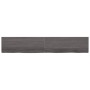 Dark brown treated oak wood wall shelf 220x40x(2-6)cm by vidaXL, Shelves and shelves - Ref: Foro24-363855, Price: 110,46 €, D...