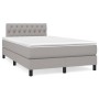 Cama box spring con colchón y LED tela gris claro 120x190 cm de , Camas y somieres - Ref: Foro24-3270060, Precio: 386,87 €, D...