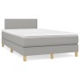 Boxspringbett mit Matratze und LED-hellgrauem Stoff 120x190 cm von , Betten und Lattenroste - Ref: Foro24-3270081, Preis: 371...