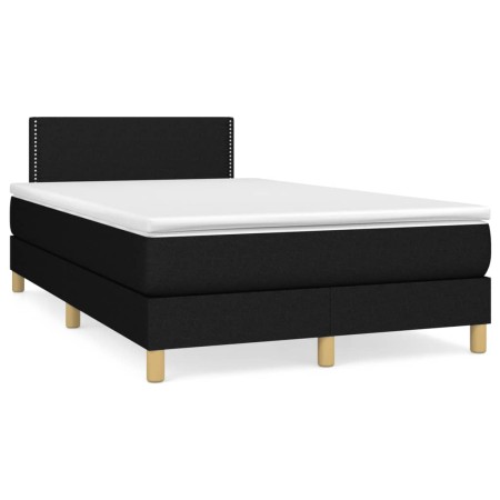 Cama box spring con colchón y luces LED tela negro 120x190 cm de , Camas y somieres - Ref: Foro24-3270083, Precio: 358,55 €, ...