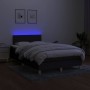 Cama box spring con colchón y luces LED tela negro 120x190 cm de , Camas y somieres - Ref: Foro24-3270083, Precio: 358,55 €, ...