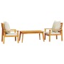 3-piece garden furniture set with acacia wood cushions by , Garden sets - Ref: Foro24-3211807, Price: 269,39 €, Discount: %