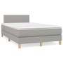 Cama box spring con colchón tela gris claro 120x190 cm de , Camas y somieres - Ref: Foro24-3269765, Precio: 363,35 €, Descuen...