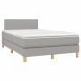 Cama box spring con colchón tela gris claro 120x190 cm de , Camas y somieres - Ref: Foro24-3269765, Precio: 363,35 €, Descuen...