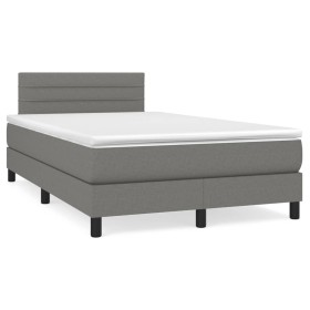 Cama box spring con colchón tela gris oscuro 120x190 cm de , Camas y somieres - Ref: Foro24-3269731, Precio: 372,95 €, Descue...