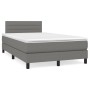 Box spring bed with dark gray fabric mattress 120x190 cm by , Beds and slatted bases - Ref: Foro24-3269731, Price: 372,95 €, ...