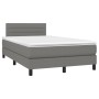 Cama box spring con colchón tela gris oscuro 120x190 cm de , Camas y somieres - Ref: Foro24-3269731, Precio: 373,77 €, Descue...