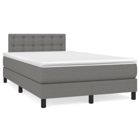 Box spring bed with dark gray fabric mattress 120x190 cm by , Beds and slatted bases - Ref: Foro24-3269752, Price: 375,41 €, ...