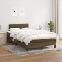 Cama box spring con colchón tela marrón oscuro 120x190 cm de , Camas y somieres - Ref: Foro24-3269733, Precio: 366,68 €, Desc...