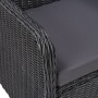 Garden bistro table and chairs 3 pieces and black PE rattan cushions by vidaXL, Garden chairs - Ref: Foro24-46549, Price: 346...