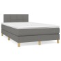 Cama box spring con colchón tela gris oscuro 120x190 cm de , Camas y somieres - Ref: Foro24-3269773, Precio: 375,12 €, Descue...