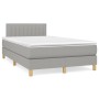 Box spring bed with light gray fabric mattress 120x190 cm by , Beds and slatted bases - Ref: Foro24-3269786, Price: 367,48 €,...