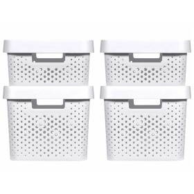 Curver Storage boxes with Infinity lid 4 pieces white 11L+17L by Curver, Storage baskets - Ref: Foro24-427238, Price: 67,89 €...