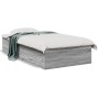 Cama con cajones madera ingeniería gris Sonoma 100x200 cm de , Camas y somieres - Ref: Foro24-3280424, Precio: 118,86 €, Desc...