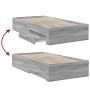 Cama con cajones madera ingeniería gris Sonoma 100x200 cm de , Camas y somieres - Ref: Foro24-3280424, Precio: 117,99 €, Desc...