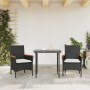 Garden armchairs with cushions 2 pcs black synthetic rattan by , Garden chairs - Ref: Foro24-368119, Price: 145,60 €, Discoun...