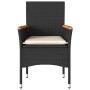 Garden armchairs with cushions 2 pcs black synthetic rattan by , Garden chairs - Ref: Foro24-368119, Price: 145,60 €, Discoun...