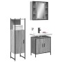 Sonoma gray plywood 3-piece bathroom furniture set by , Bathroom furniture - Ref: Foro24-3214763, Price: 185,05 €, Discount: %