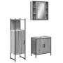 Sonoma gray plywood 3-piece bathroom furniture set by , Bathroom furniture - Ref: Foro24-3214763, Price: 180,14 €, Discount: %