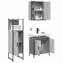 Sonoma gray plywood 3-piece bathroom furniture set by , Bathroom furniture - Ref: Foro24-3214763, Price: 180,14 €, Discount: %