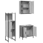 Sonoma gray plywood 3-piece bathroom furniture set by , Bathroom furniture - Ref: Foro24-3214763, Price: 180,14 €, Discount: %